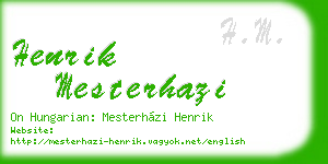 henrik mesterhazi business card