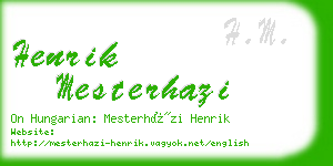 henrik mesterhazi business card